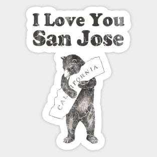 Vintage I Love Your San Jose California Sticker